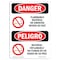 Signmission OSHA Danger, Flammable Material No Smoking Bilingual, 7in X 5in Decal, 5" W, 7" L, Bilingual Spanish OS-DS-D-57-VS-1248 - alternate 1
